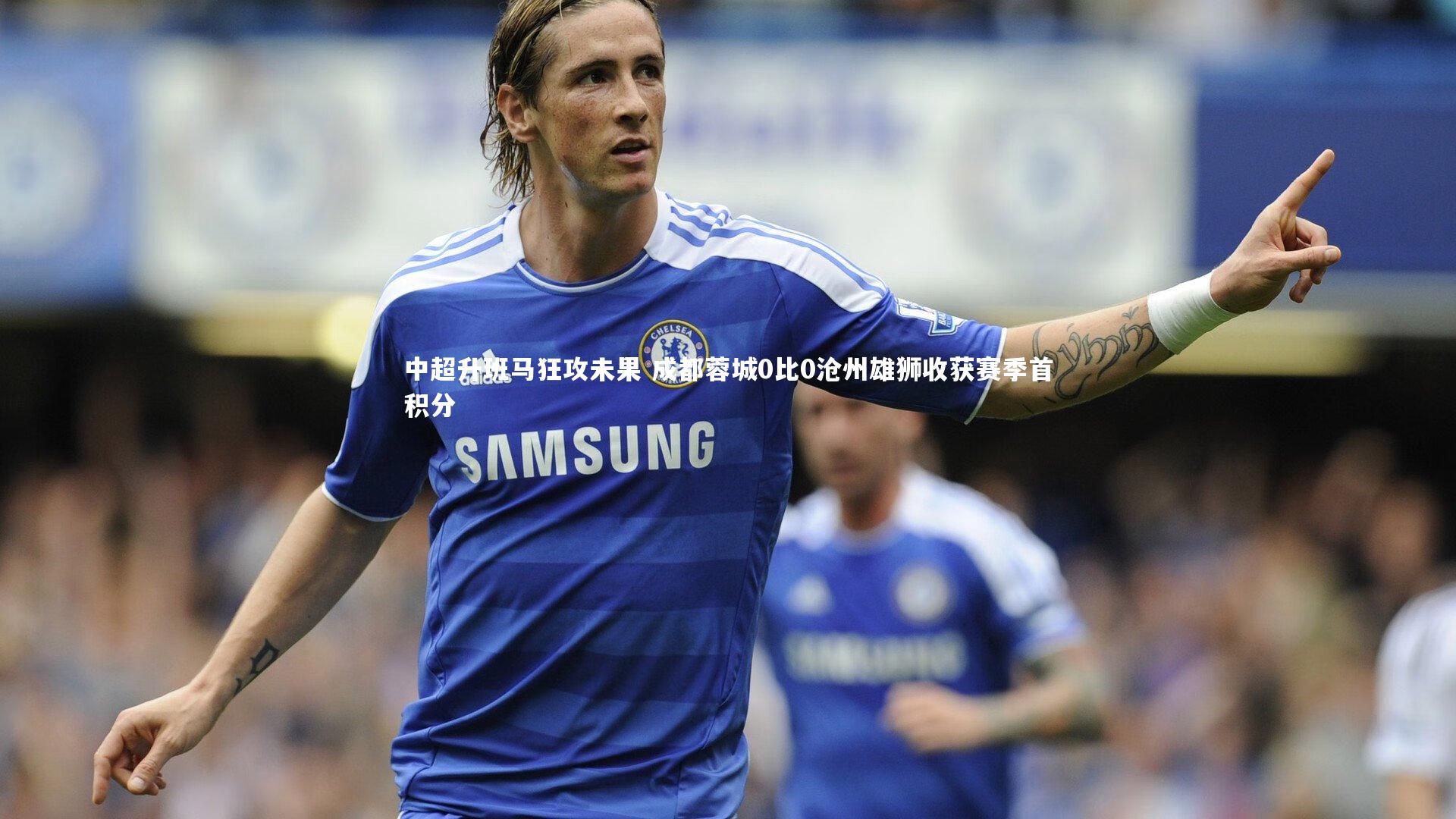 NG南宫28-中超升班马狂攻未果 成都蓉城0比0沧州雄狮收获赛季首积分